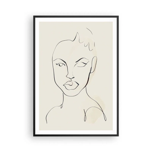 Plakat i sort ramme - Omrids af sensualitet - 70x100 cm