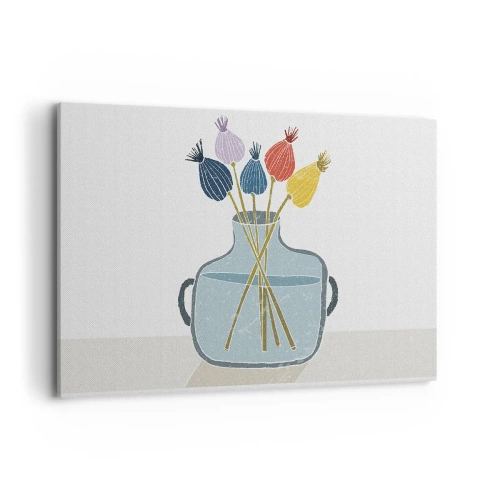 Lærredstryk - Billede på lærred - Som et valmuefrø - 120x80 cm