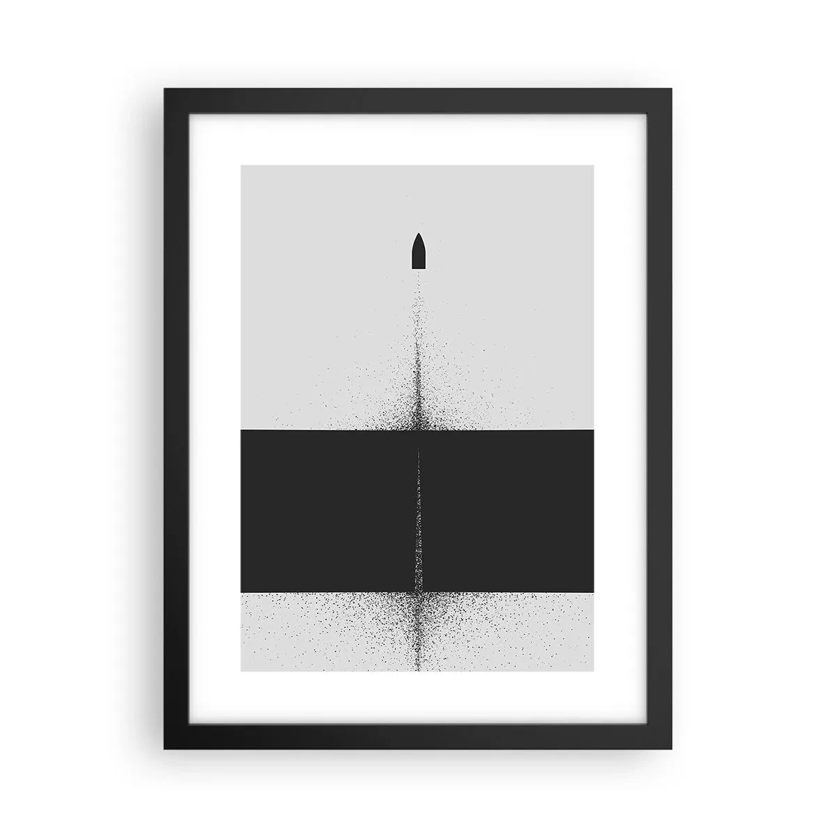 Plakat i sort ramme - Lige til sagen - 30x40 cm