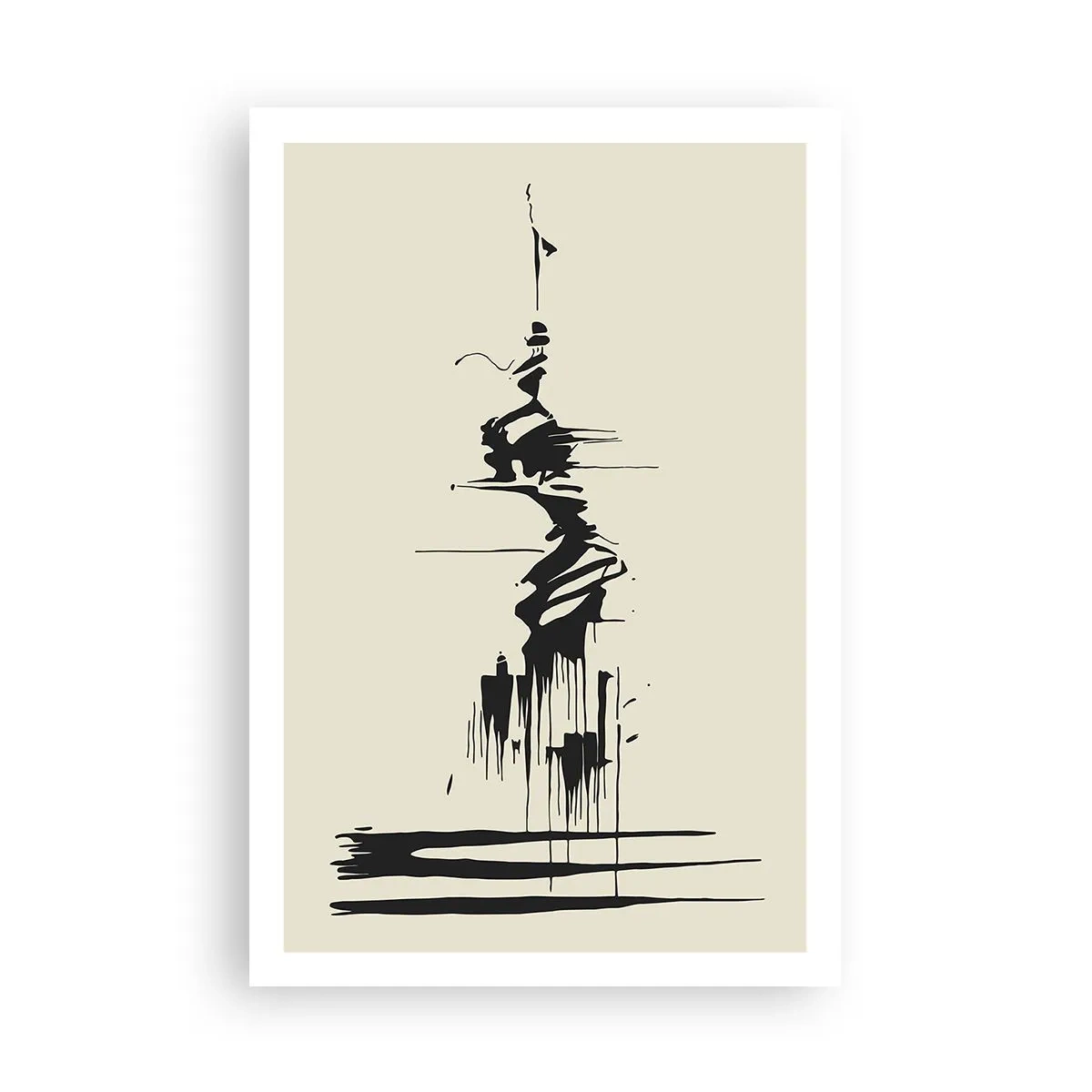Plakat - Skyndsom abstraktion - 61x91 cm