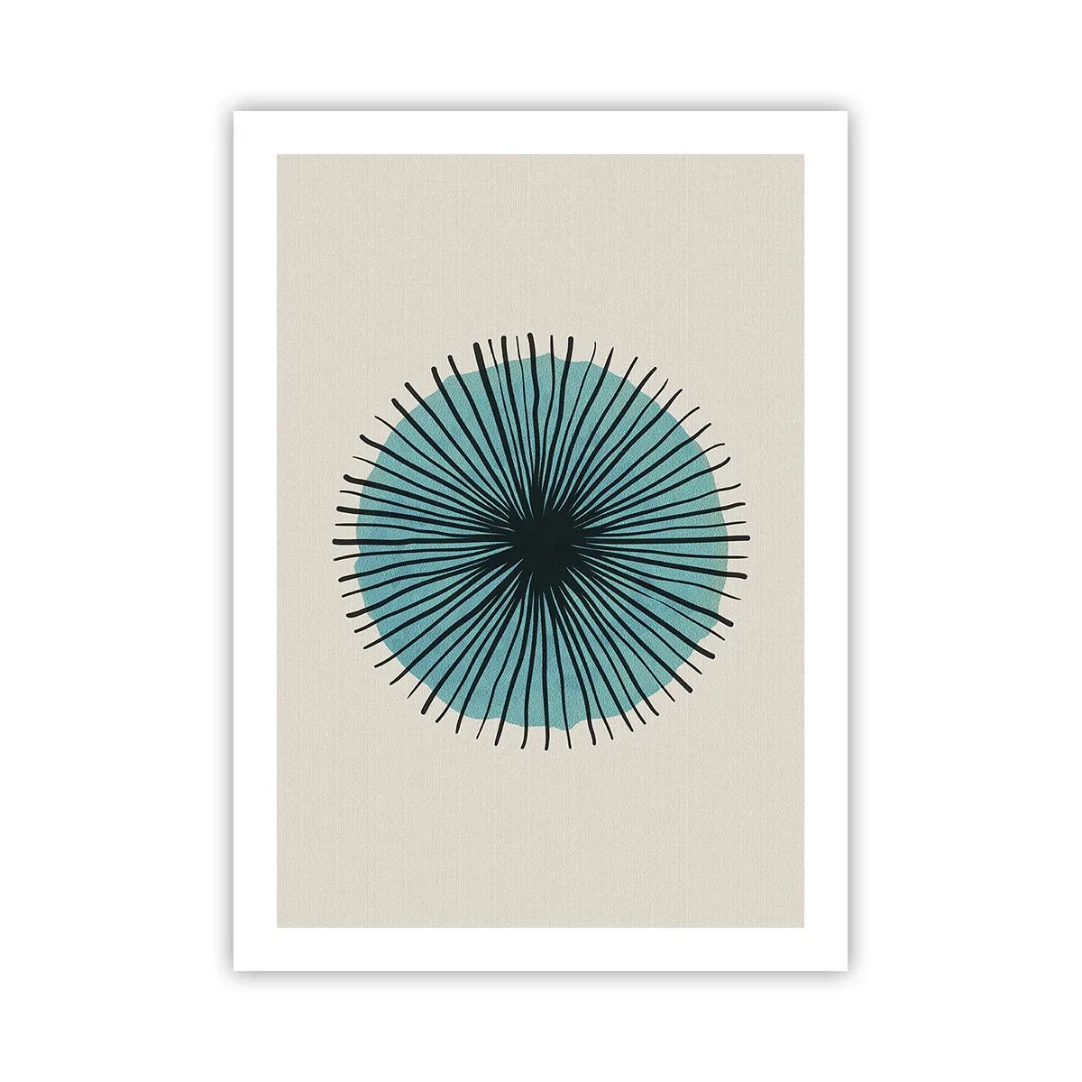 Plakat - Strålende på blå - 50x70 cm