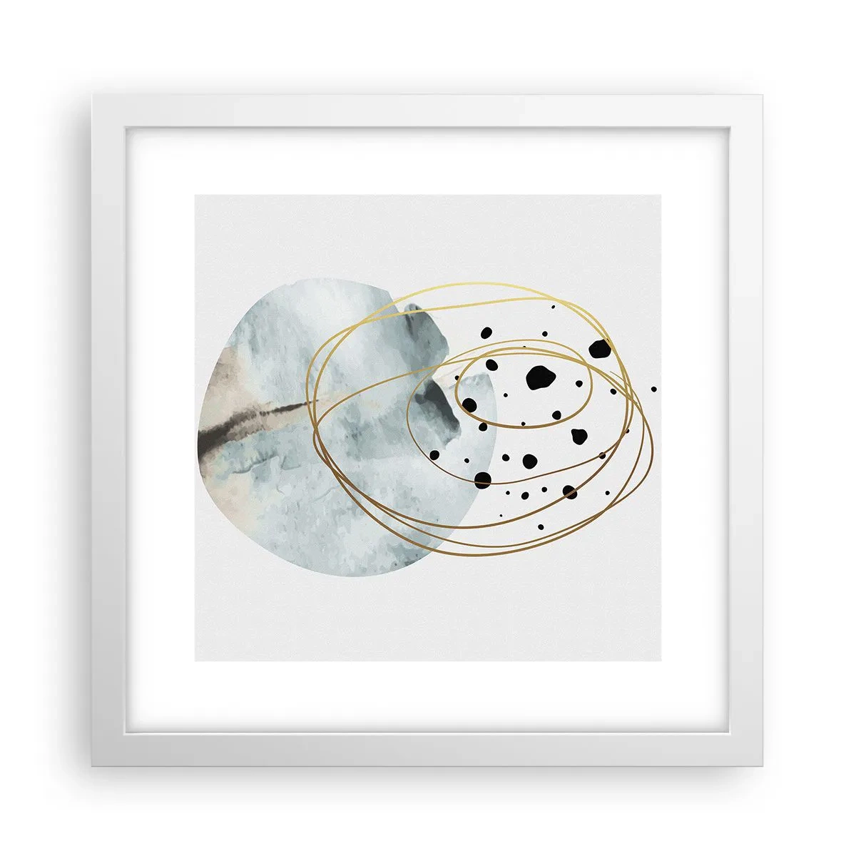 Plakat i hvid ramme - I rummets favntag - 30x30 cm