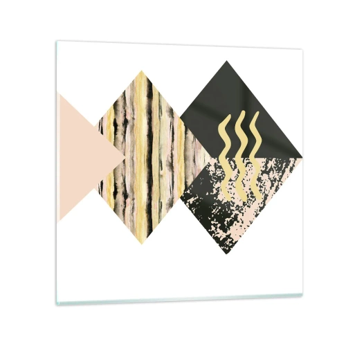 Billede på glas - Ikke så simpelt - 70x70 cm