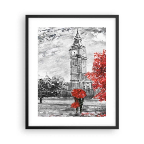 Plakat i sort ramme - En spændende dag - 40x50 cm