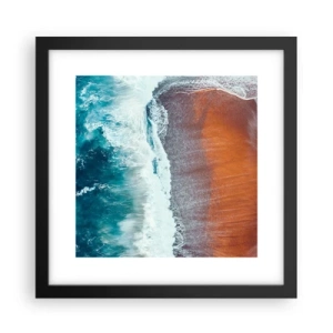 Plakat i sort ramme - Et strejf af havet - 30x30 cm