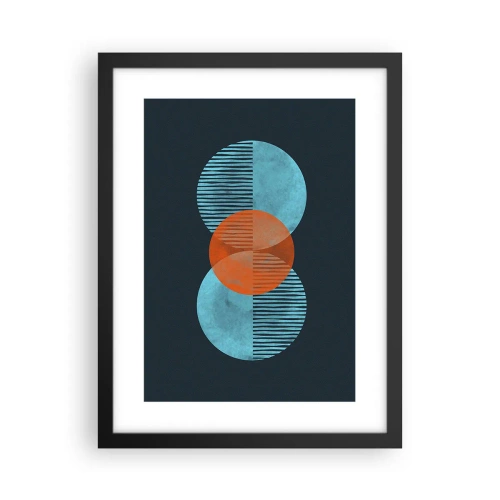 Plakat i sort ramme - Symmetrisk sammensætning - 30x40 cm