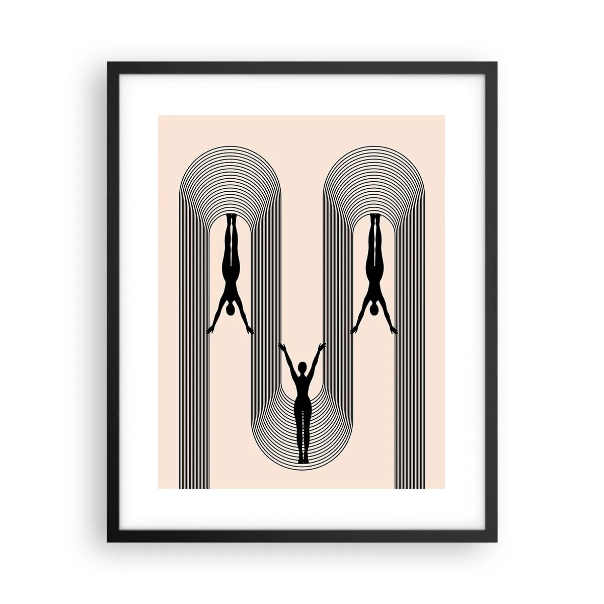 Plakat i sort ramme - På hovedet nedad - 40x50 cm