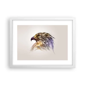 Plakat i hvid ramme - Portræt af en kriger - 40x30 cm