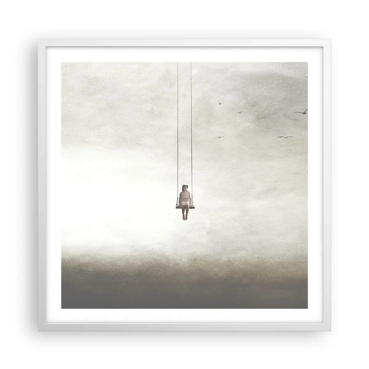 Plakat i hvid ramme - Barnet i os selv - 60x60 cm