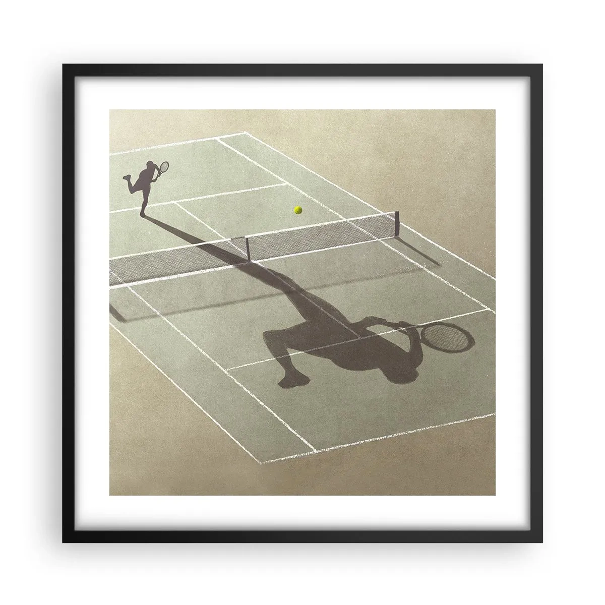 Plakat i sort ramme - Overvind dig selv - 50x50 cm