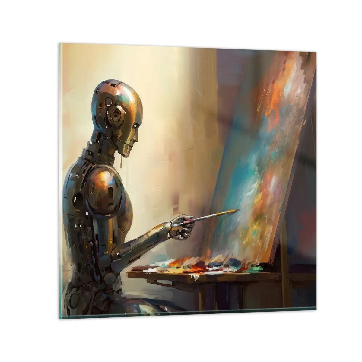 Billede på glas - Fremtidens kunst - 60x60 cm