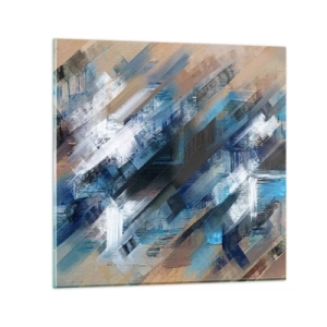 Billede på glas - På en blå skråning - 70x70 cm