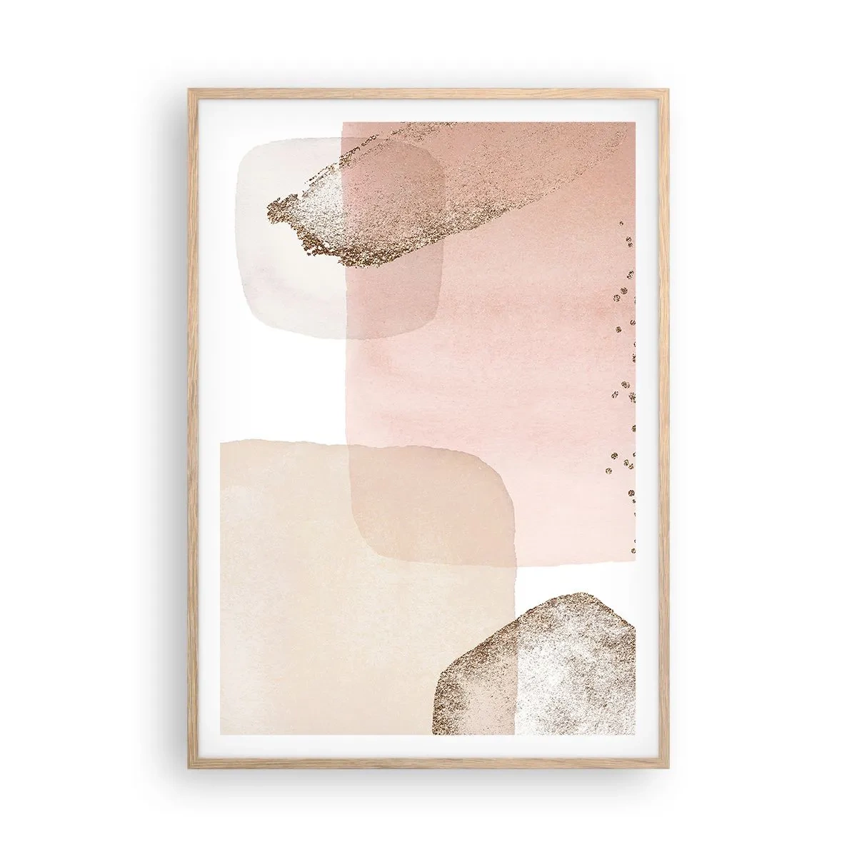 Plakat i ramme af lyst egetræ - Et kig gennem farver - 70x100 cm