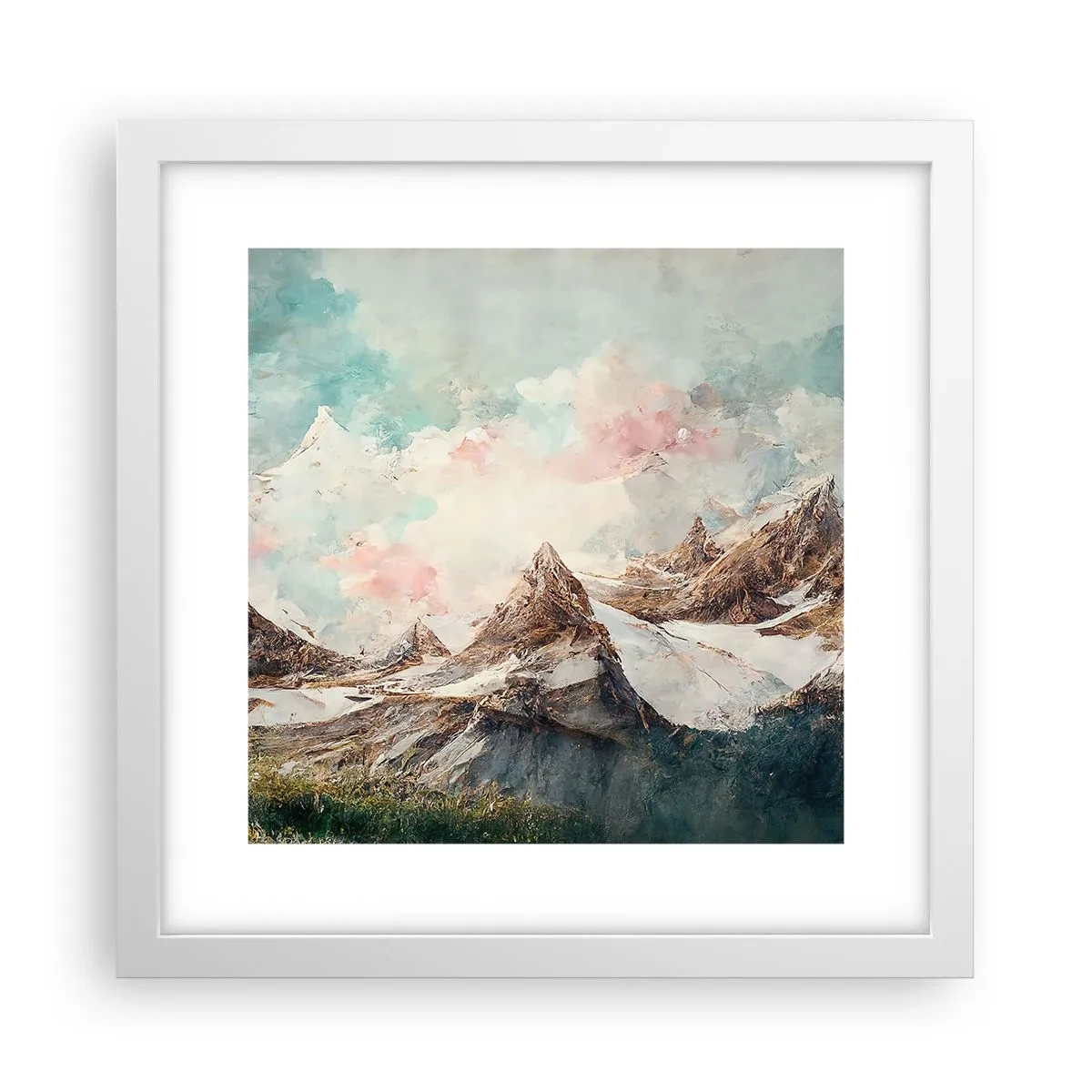 Plakat i hvid ramme - Stenede knive - 30x30 cm