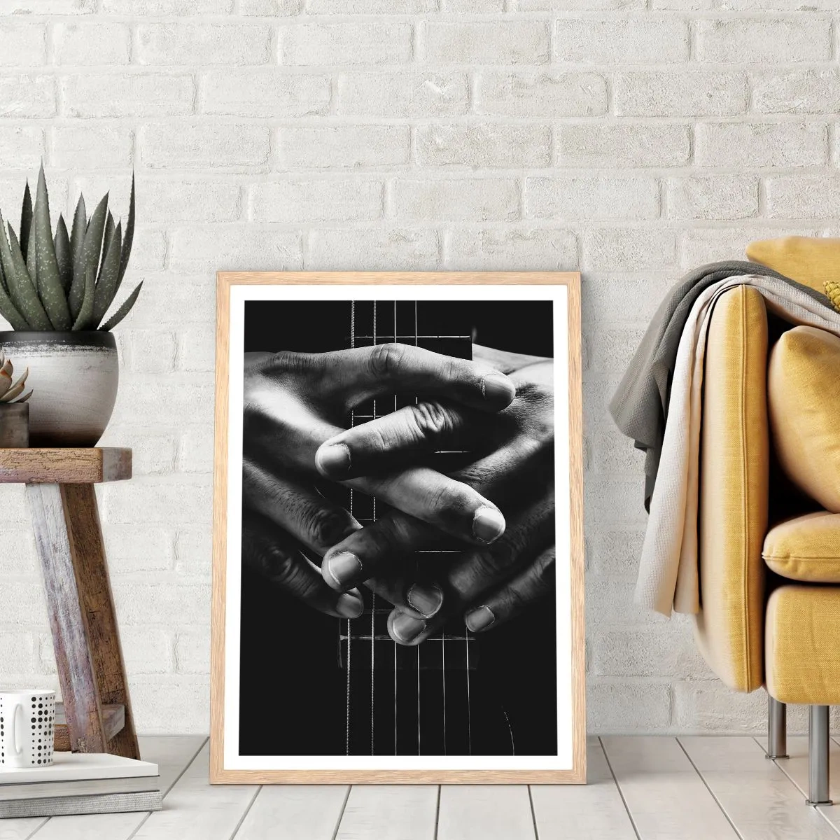 Plakat i ramme af lyst egetræ - Kunstnerens bøn - 40x50 cm