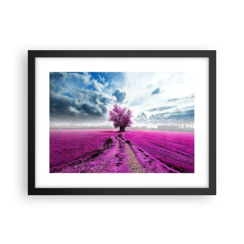 Plakat i sort ramme - Hedeslette - charmerende - 40x30 cm