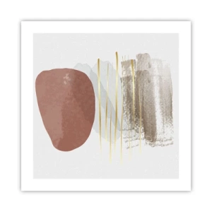 Plakat - Abstrakt kolonnade - 50x50 cm