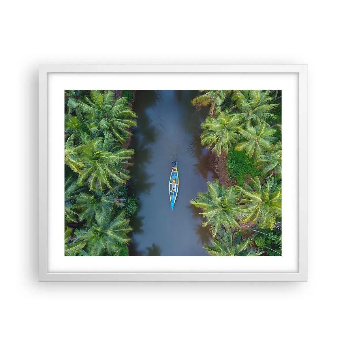 Plakat i hvid ramme - På en tropisk sti - 50x40 cm
