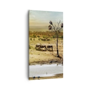 Lærredstryk - Billede på lærred - "Og ud af Eden flød en flod...". - 55x100 cm