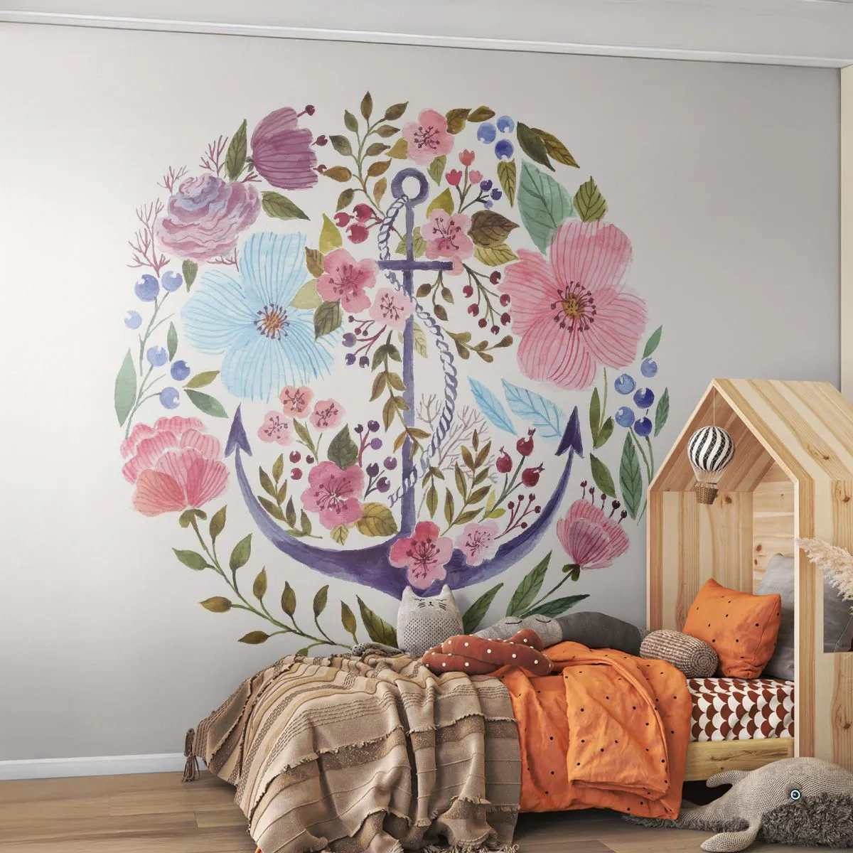 Fototapet Selvklæbende Deluxe Sticker - En sømands gode nattesøvn - Anker, Boho, Ved havet - 250x175 cm