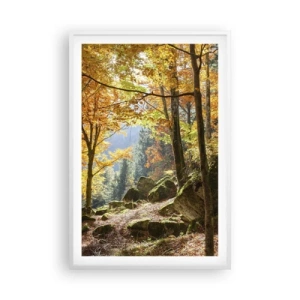 Plakat i hvid ramme - Tid til at slappe af - 61x91 cm