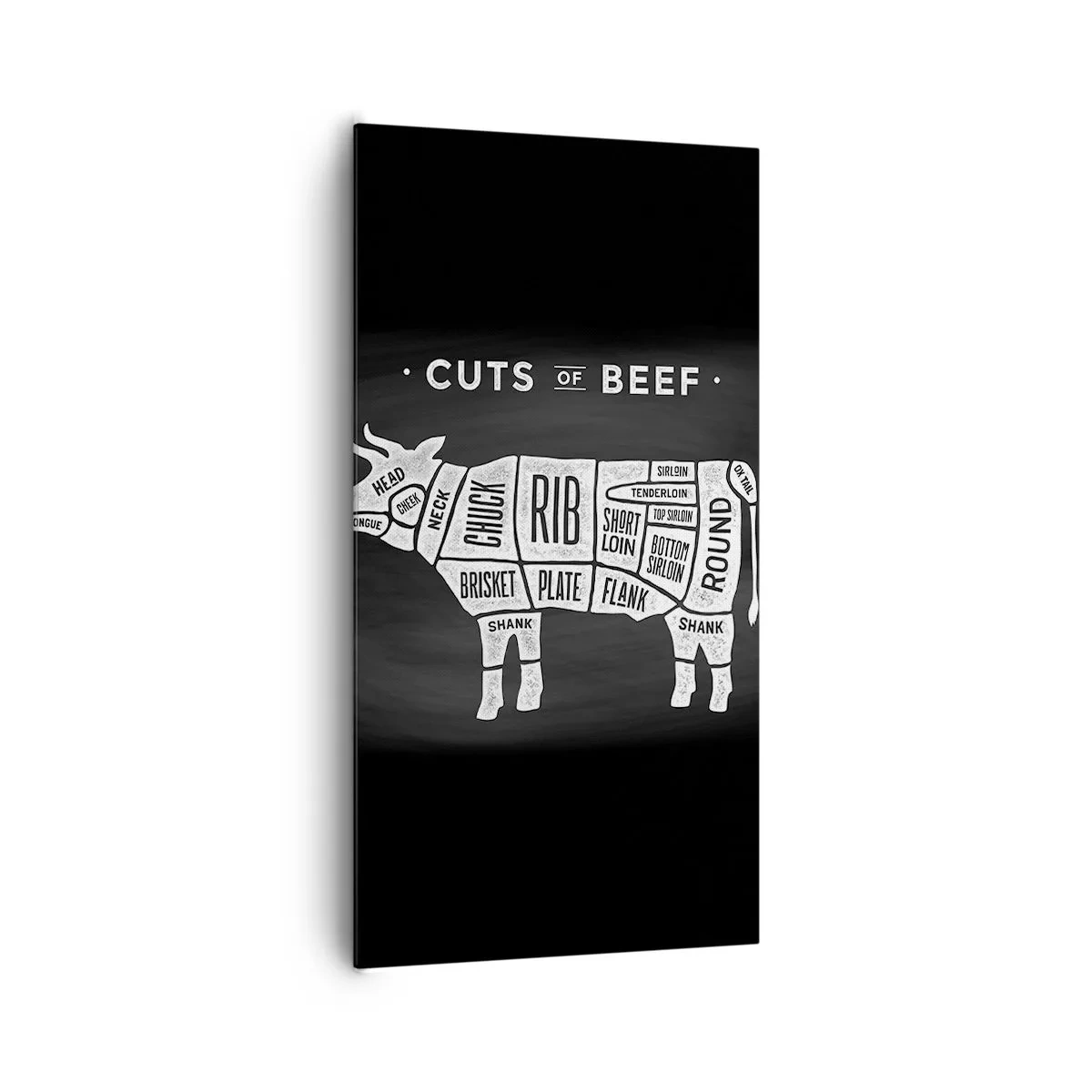 Lærredstryk - Billede på lærred - Slagterens grundbog - 65x120 cm