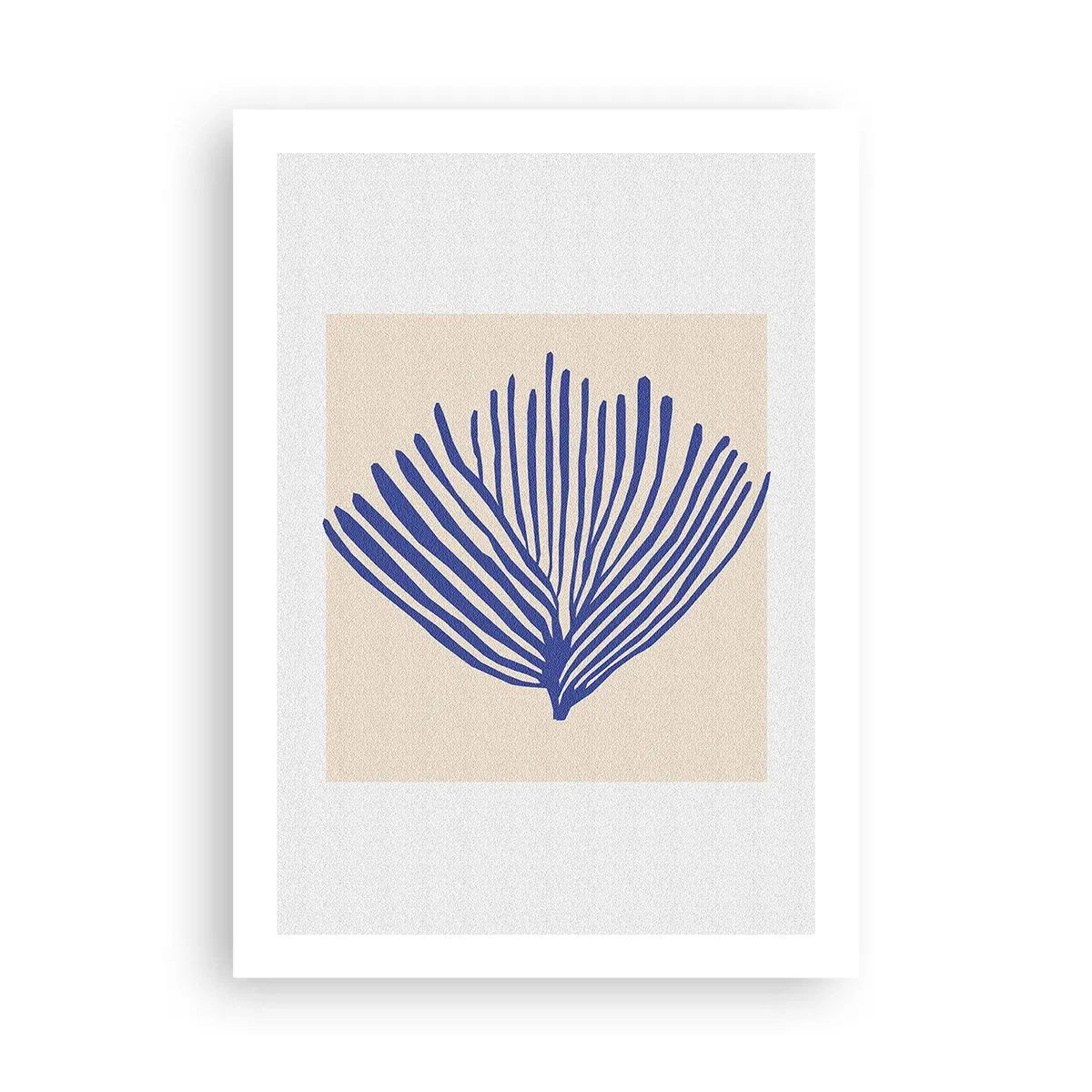 Plakat - Blå vifte - 50x70 cm