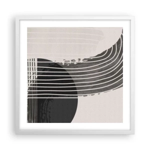 Plakat i hvid ramme - Derhen og tilbage - 50x50 cm