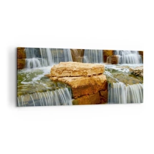 Lærredstryk - Billede på lærred - Trappe til himlen - 100x40 cm