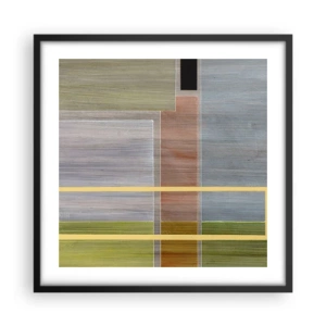 Plakat i sort ramme - Lige og rolig - 50x50 cm