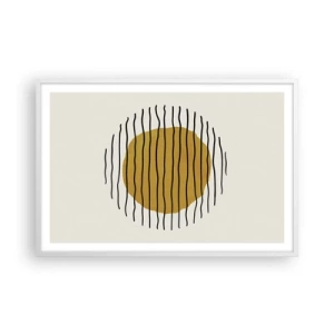 Plakat i hvid ramme - Abstraktion, der skælver af varme - 91x61 cm