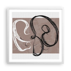 Plakat i hvid ramme - Komposition - en søgen efter fuldstændighed - 60x60 cm