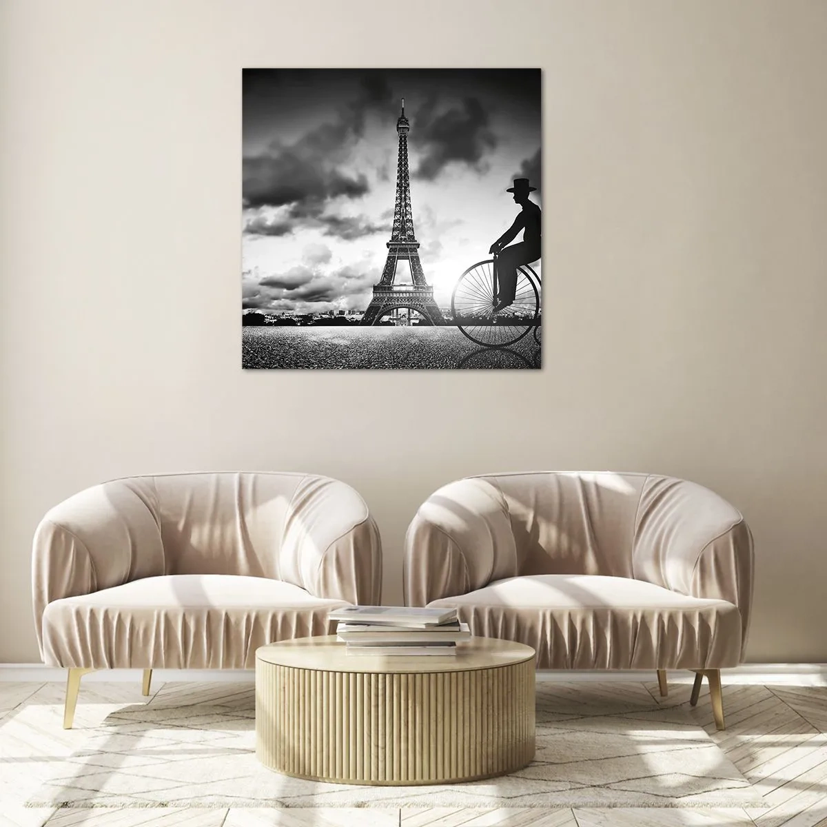 Billede på glas - Længsel efter Belle Epoque - 60x60 cm