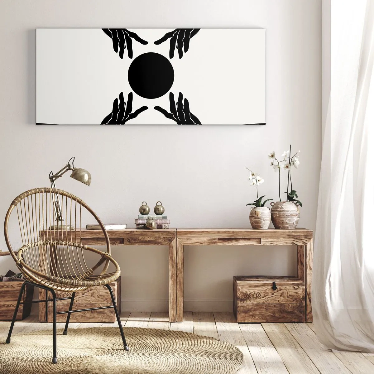 Lærredstryk - Billede på lærred - Et hemmeligt tegn - 100x40 cm