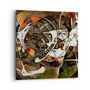Lærredstryk - Billede på lærred - Kan du høre bevægelse? - 40x40 cm