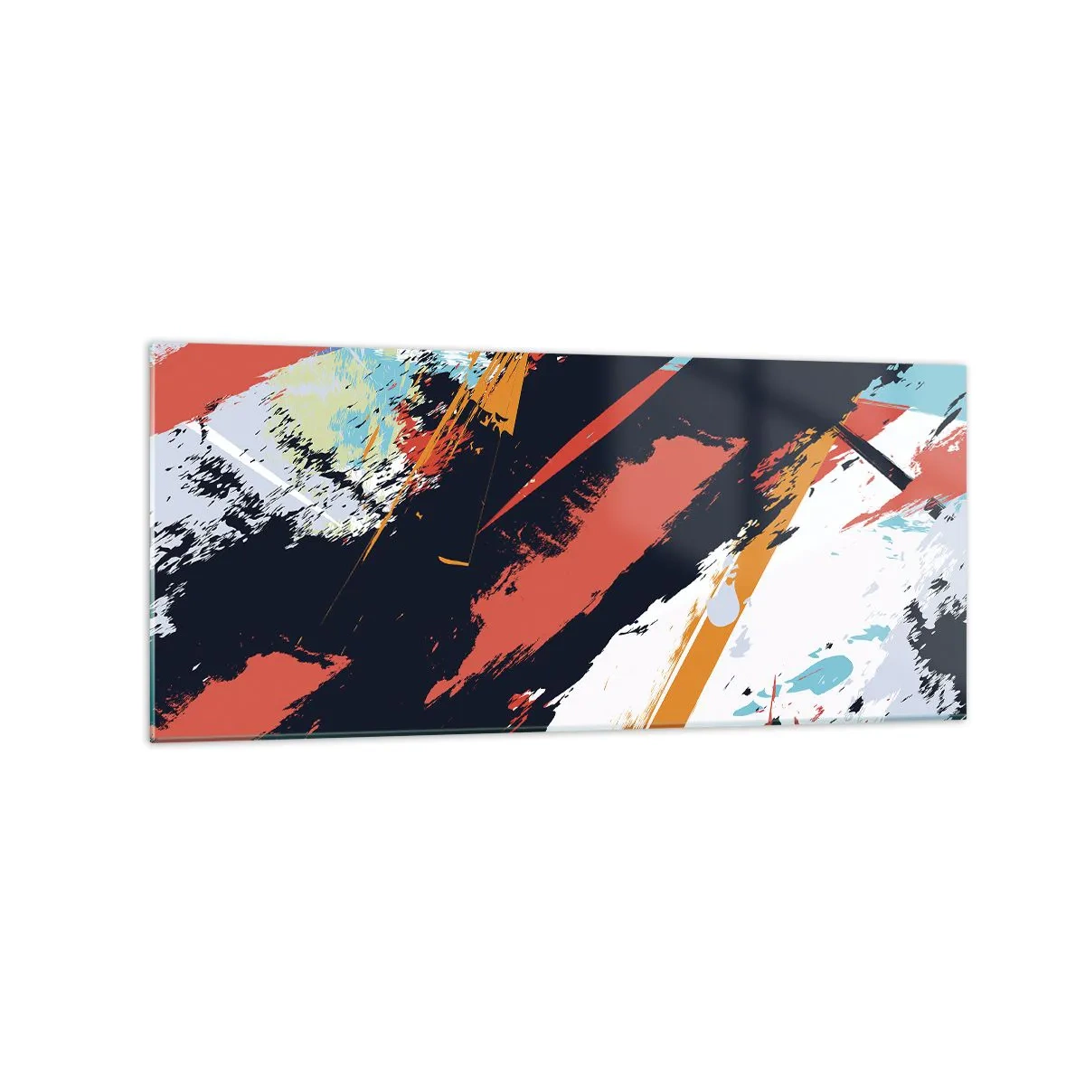 Billede på glas - Dynamisk sammensætning - 120x50 cm