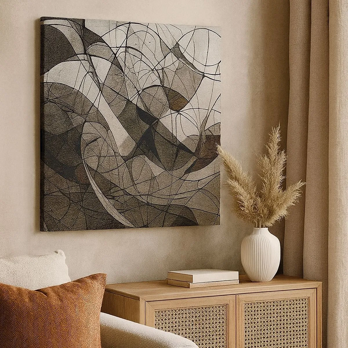 Lærredstryk - Billede på lærred - Cirkulation af jordens farver - 30x30 cm