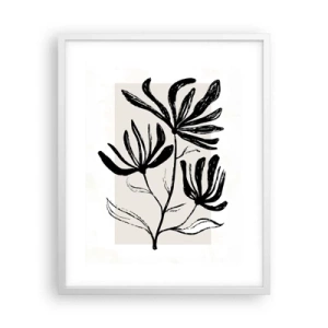 Plakat i hvid ramme - Skitse til et herbarium - 40x50 cm