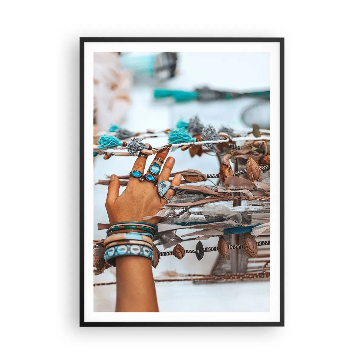 Plakat i sort ramme - Lokale skatte - 70x100 cm