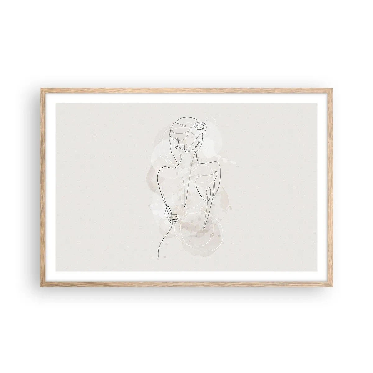 Plakat i ramme af lyst egetræ - Som et følsomt instrument - 91x61 cm