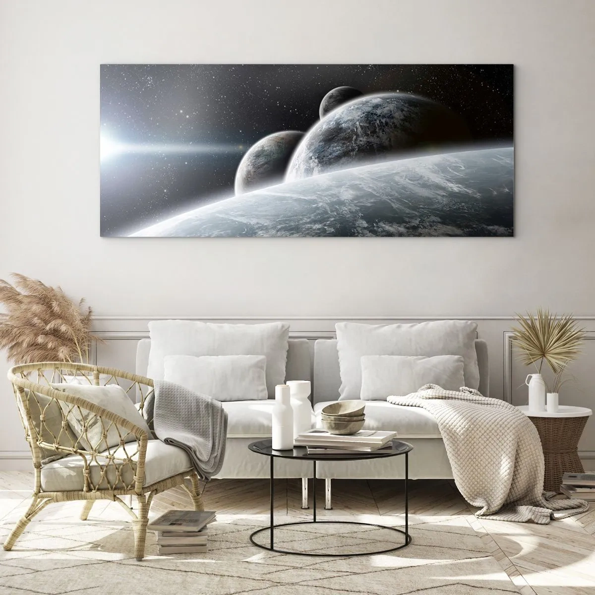Billede på glas - Sfærernes kosmiske musik - 90x30 cm