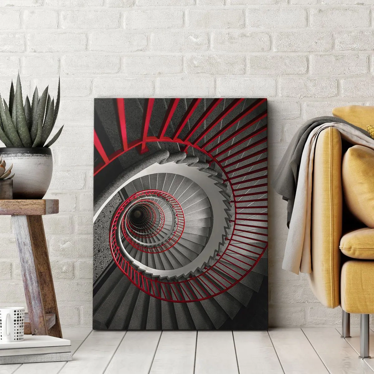 Lærredstryk - Billede på lærred - Arkitektoniske lege - 50x70 cm