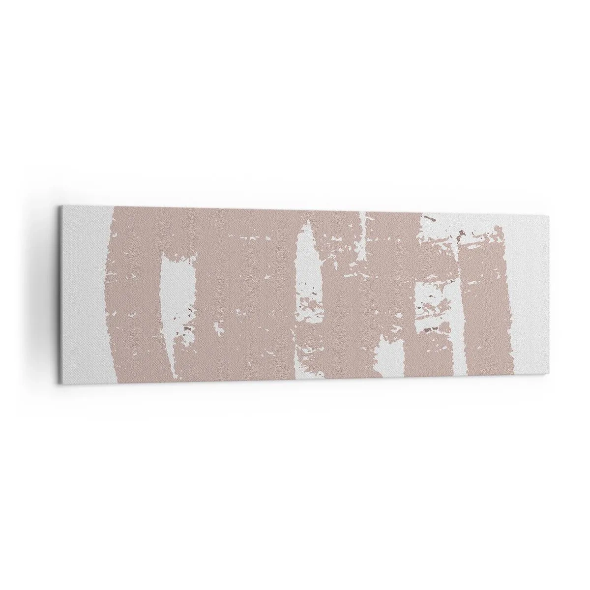 Lærredstryk - Billede på lærred - Abstraktion i sart rosa - 160x50 cm