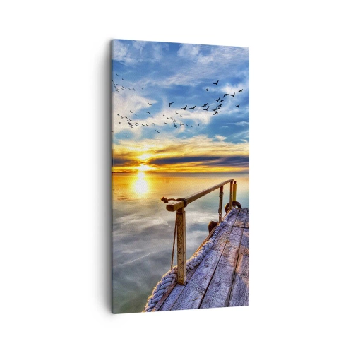 Lærredstryk - Billede på lærred - Vinden går til ro - 45x80 cm