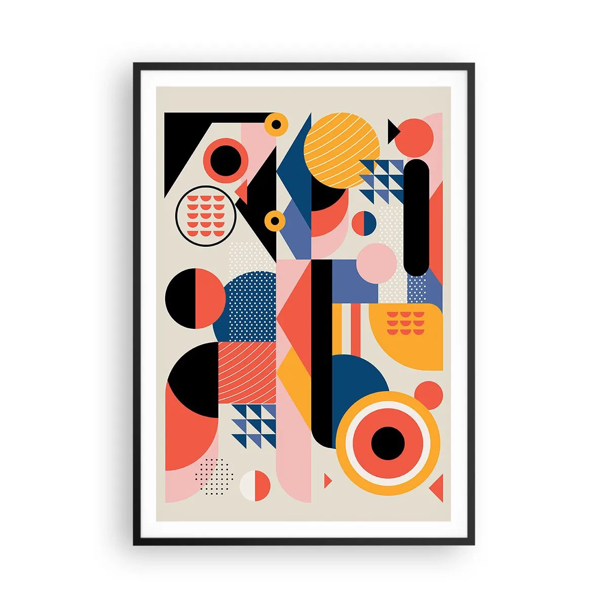 Plakat i sort ramme - Komposition: Leg - 70x100 cm