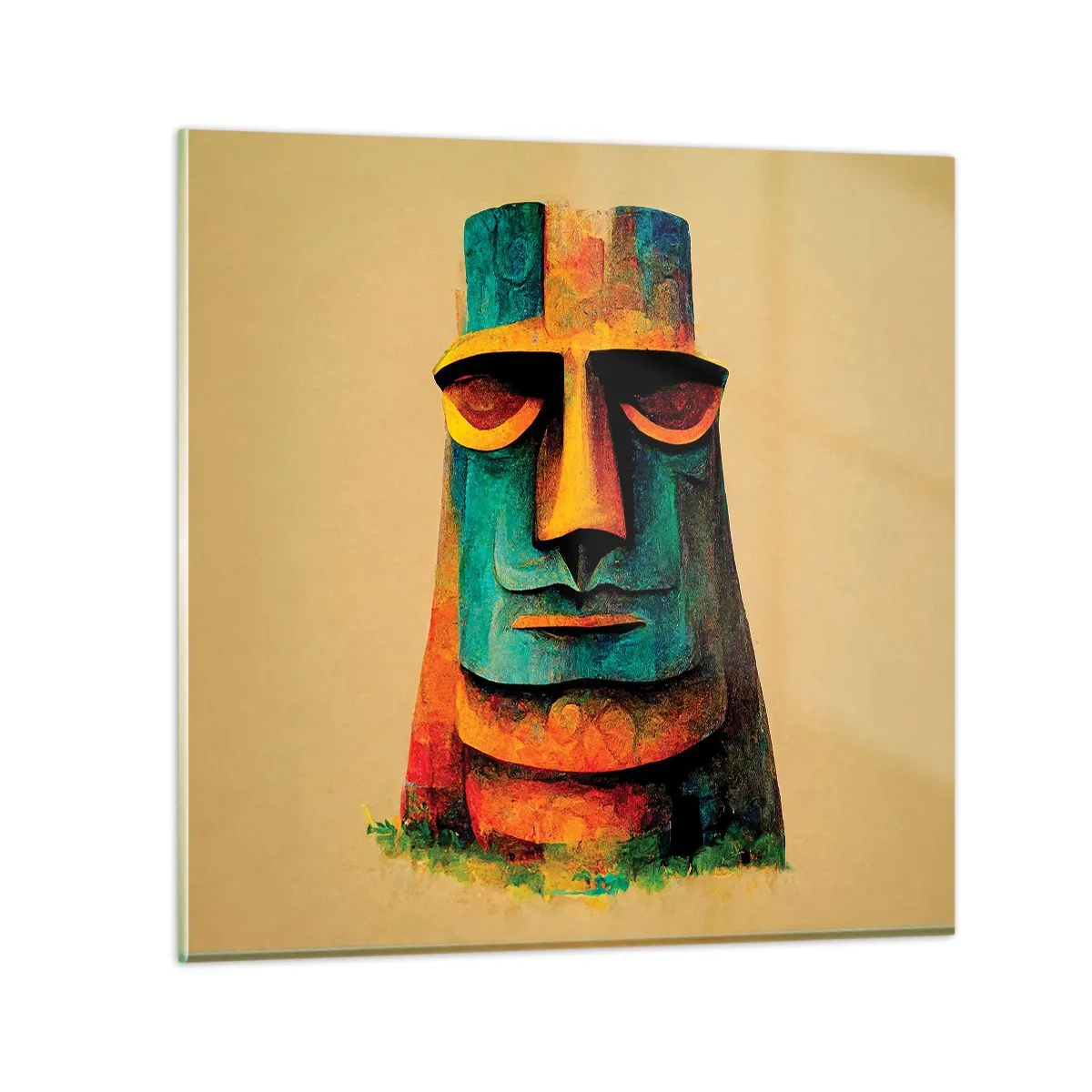 Billede på glas - Statuarisk, men alligevel sympatisk - 30x30 cm