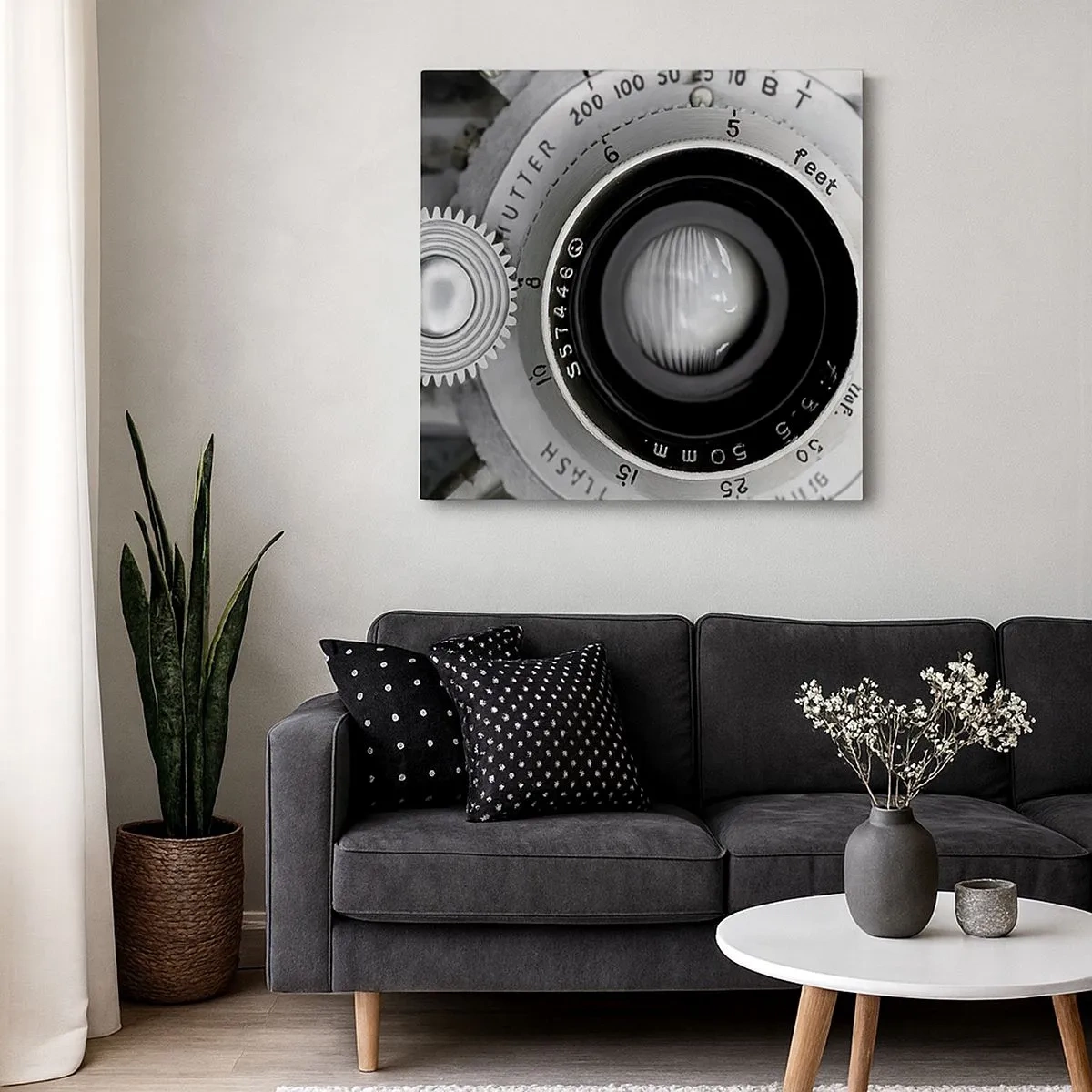 Lærredstryk - Billede på lærred - Historien om Hollywood - 30x30 cm