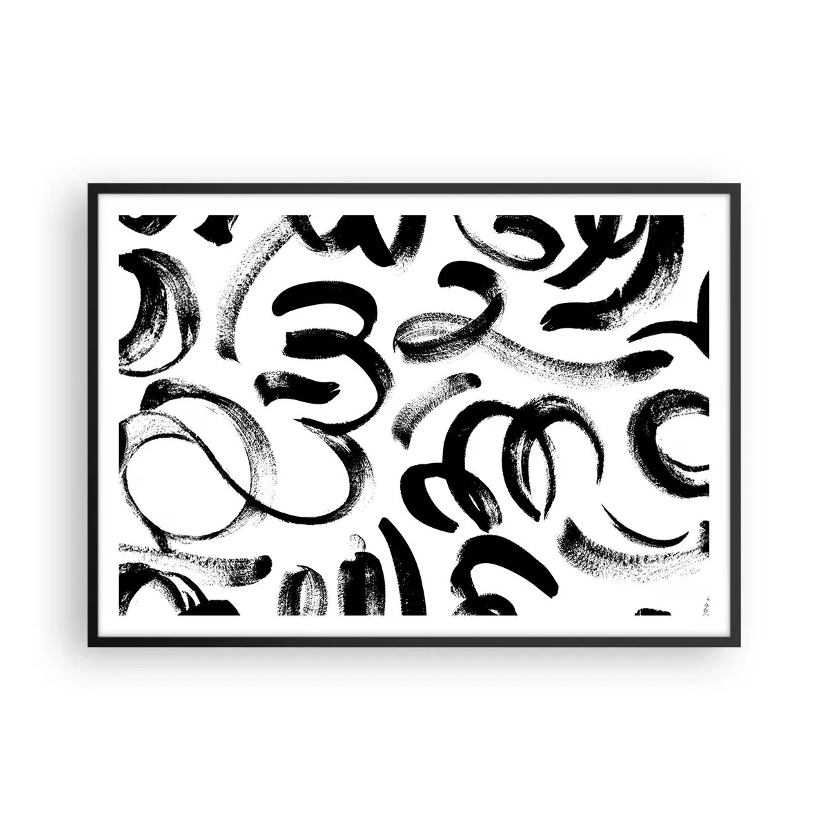 Plakat i sort ramme - I sort og hvidt - 100x70 cm