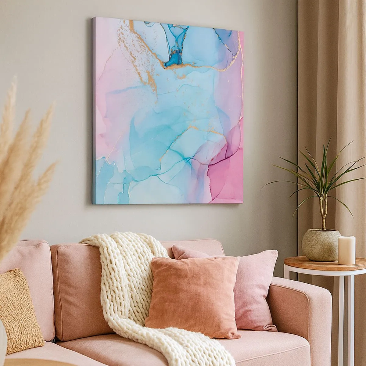 Lærredstryk - Billede på lærred - Møde og gennemtrængning - 30x30 cm