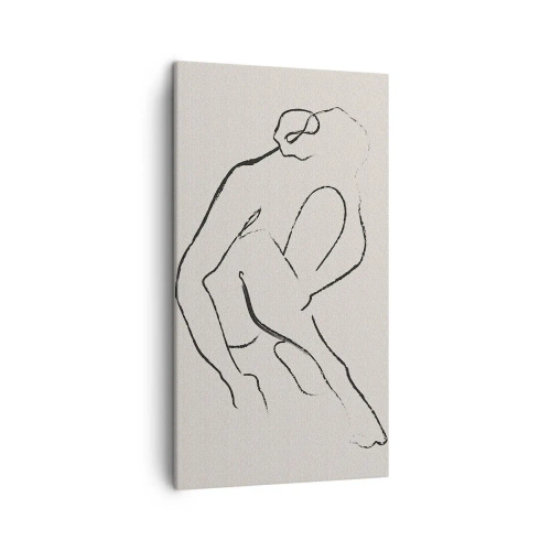 Lærredstryk - Billede på lærred - Intim skitse - 45x80 cm